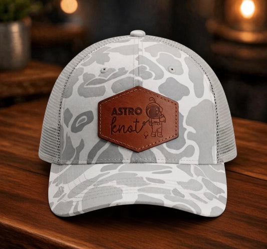 Leather Patch SnapBack Blizzard Camo