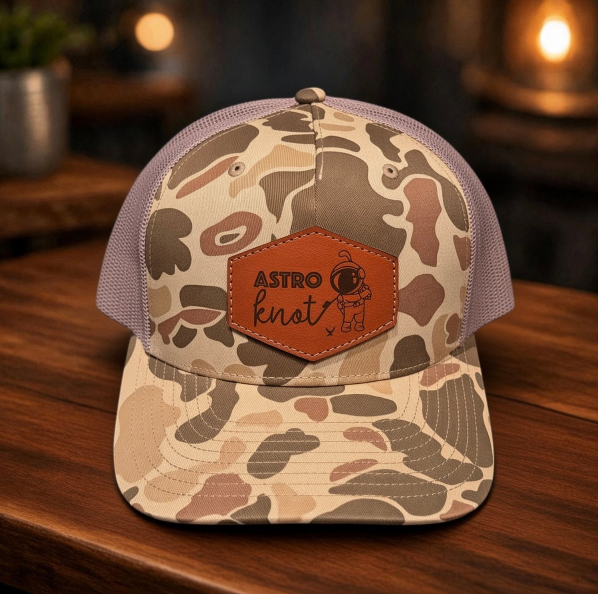 Harvest Duck Camo Leather Patch Snapback