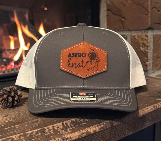 Leather Patch SnapBack Charcoal/White