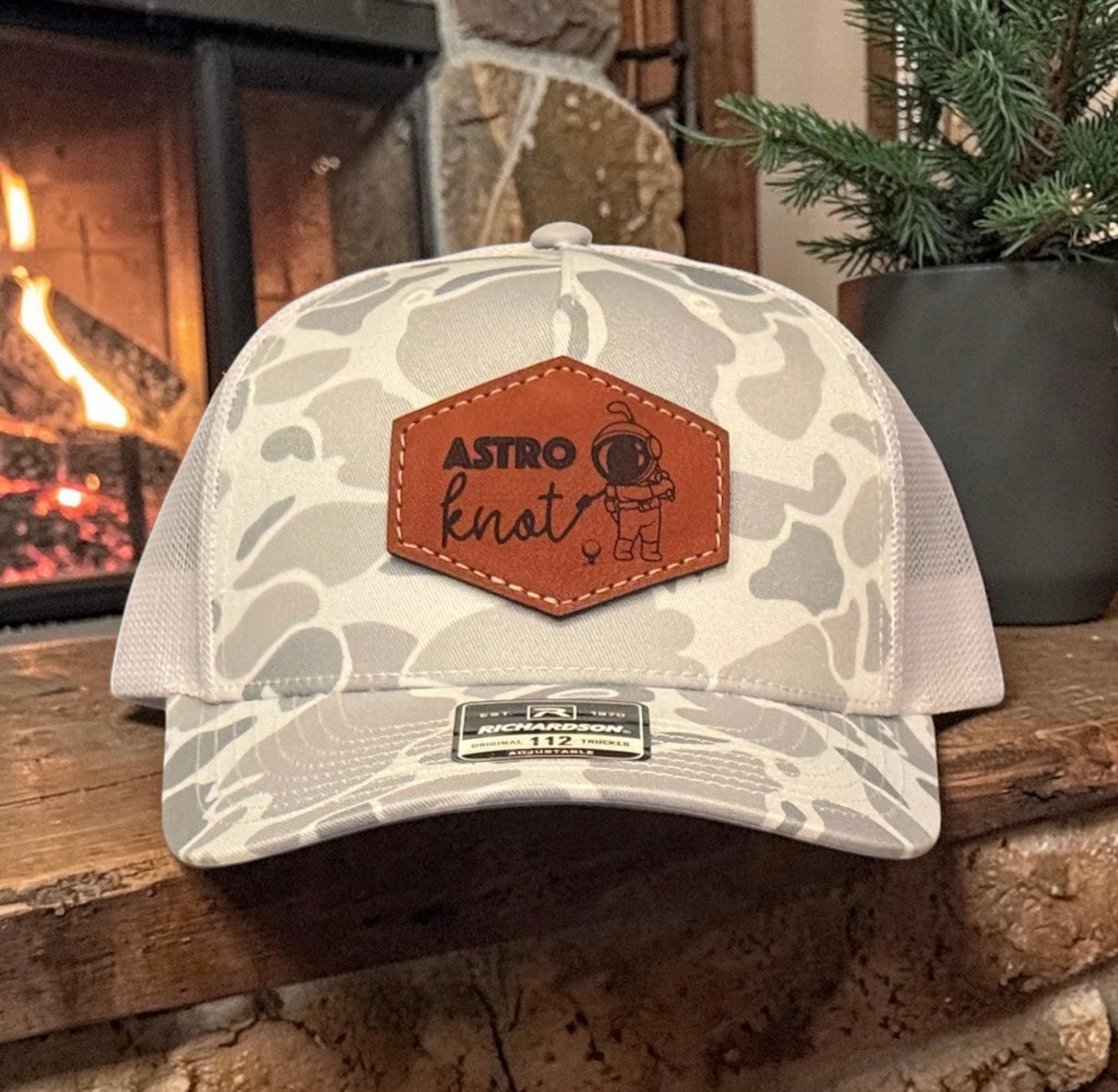 Leather Patch SnapBack Blizzard Camo - Restock Pre Order