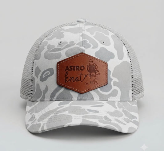 Leather Patch SnapBack Blizzard Camo