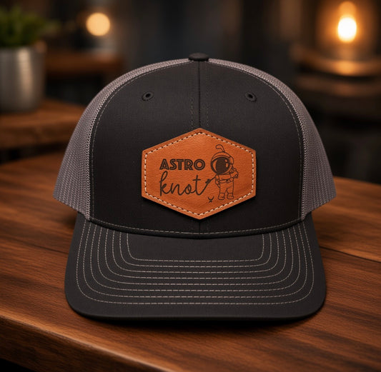 Leather Patch SnapBack Black & Charcoal