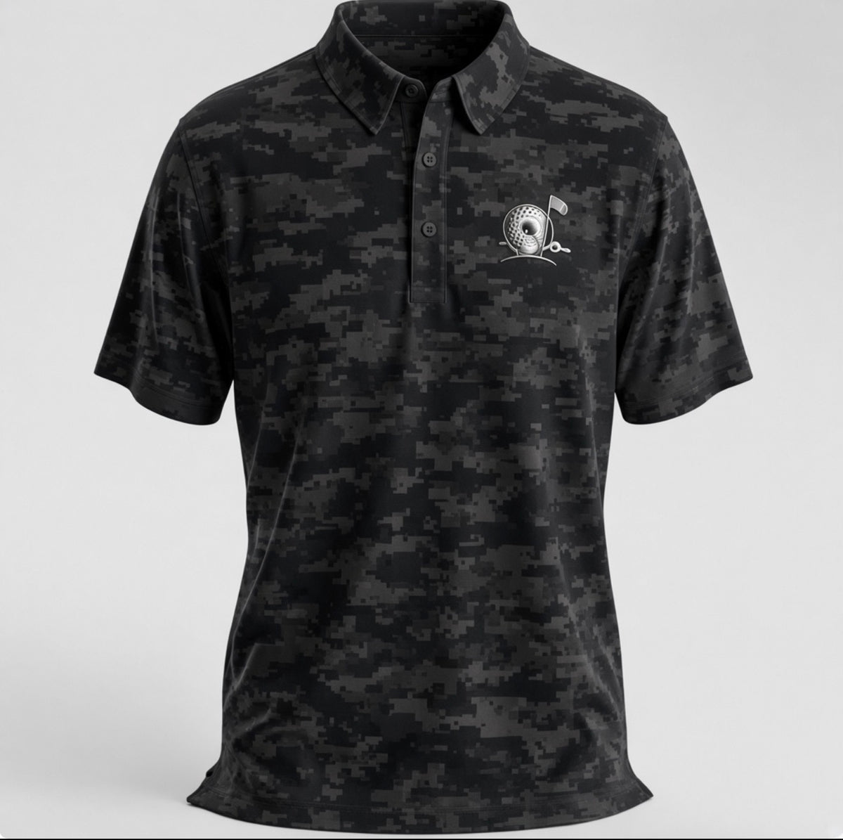 Black Multi Cam Golf Polo Pre-Order