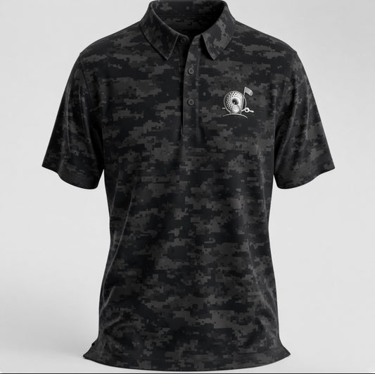 Black Multi Cam Golf Polo Pre-Order
